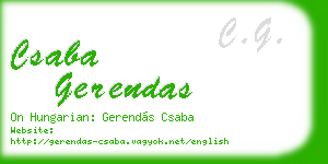 csaba gerendas business card
